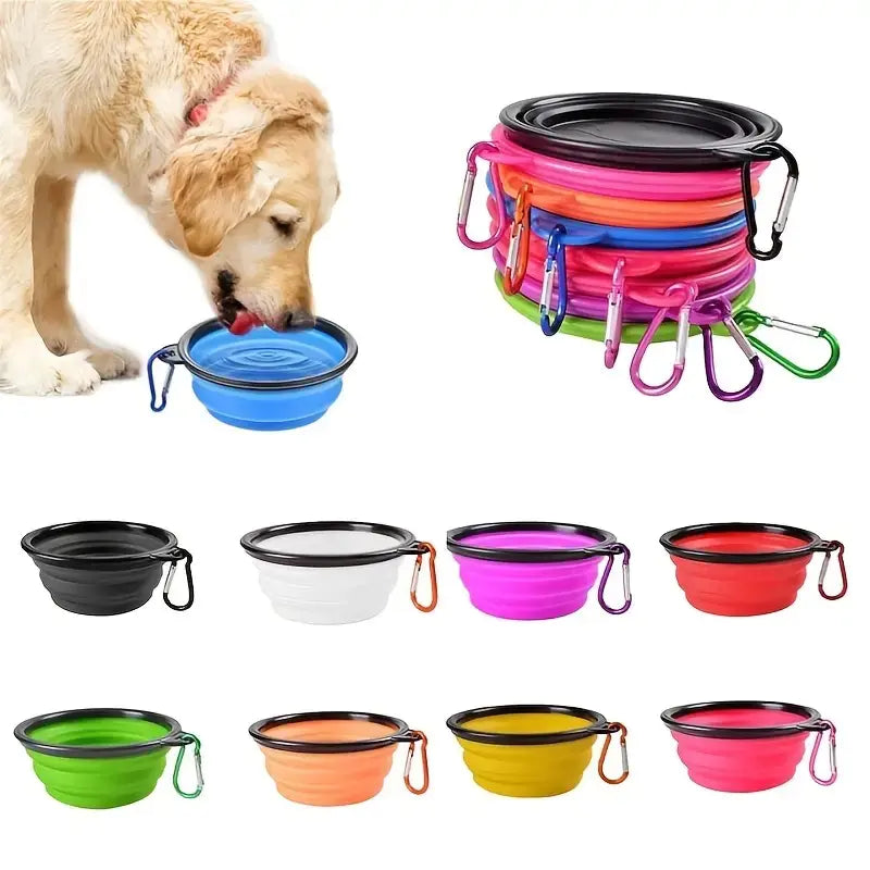 Portable Folding TPE Silicone Pet Bowl for Dogs
